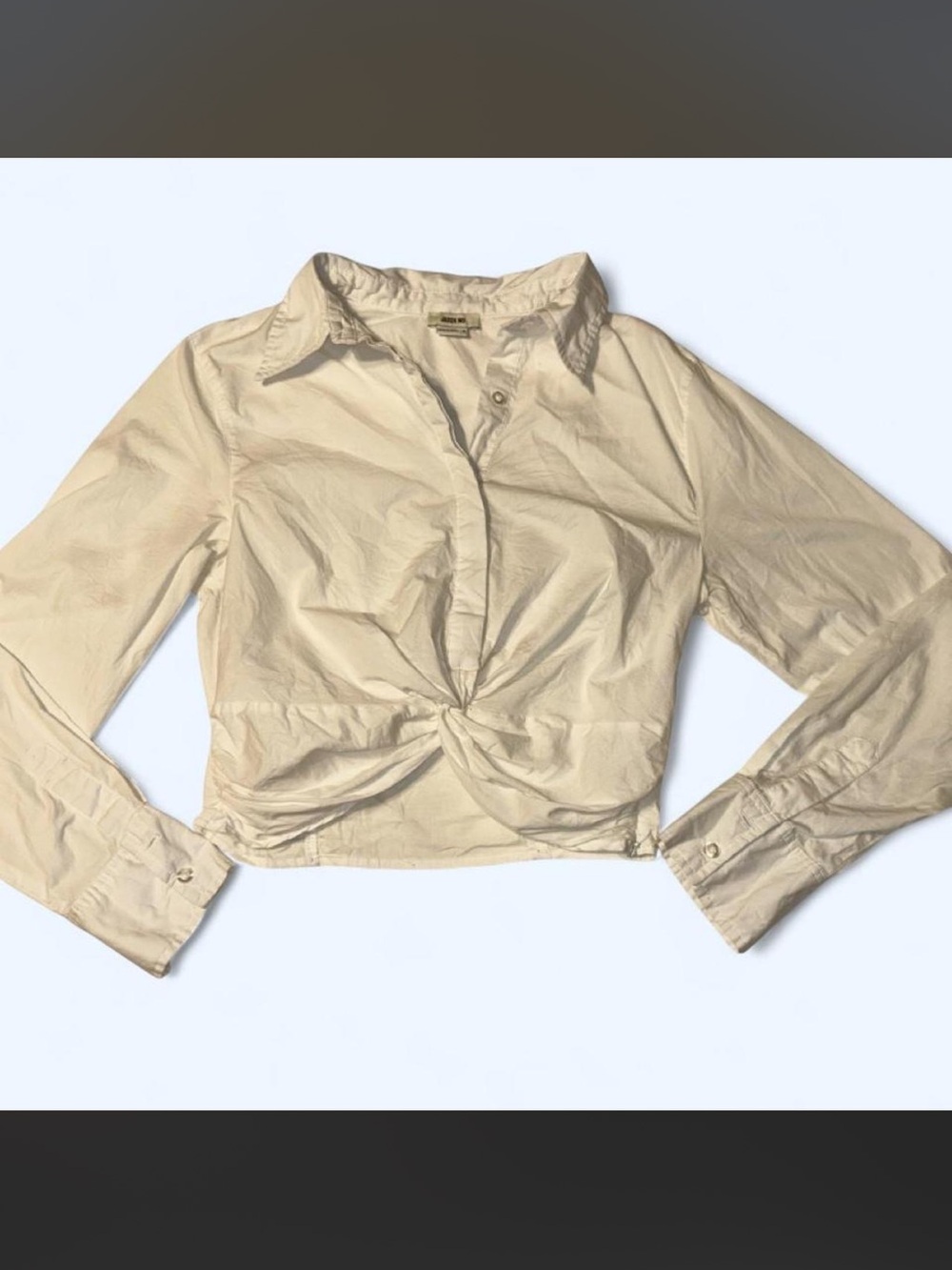 ✨ JASON WU WHITE TWIST-FRONT BUTTON-UP TOP ✨